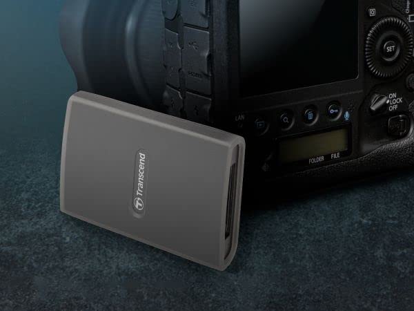 Transcend CFexpress Card Reader, Type B, USB 3.2 Gen 2x2, 20 Gbps, Aluminum housing, for Photography and Cinematic Experts, Include Type A and Type C