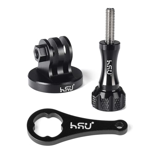 HSU Aluminum Alloy Metal GoPro Tripod/Monopod Mount with Aluminum Thumbscrew for GoPro Hero 13, 12, 11, 10, 9, 8, 7, 6, 5, 4, 3+, 3, 2, 1 HD, AKASO