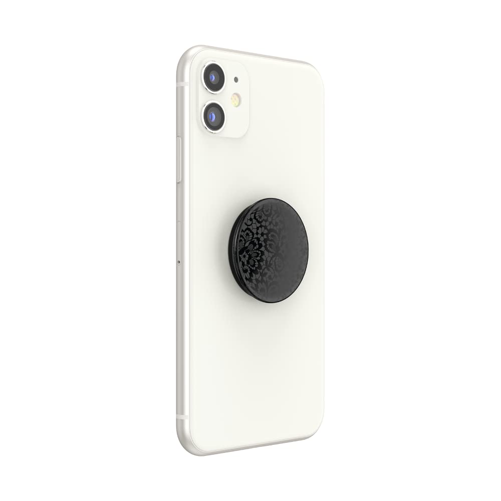 PopSockets Adhesive Phone Grip, Holder, Phone Stand, Black - Lace Noir