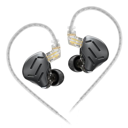 KZ Zax in Ear Headphones 7BA+1DD Hybrid 16 Drivers HiFi Noise Cancelling in Ear Monitor, Zin Alloy Shell Metal Wired Earphone with 3.5mm Jack…