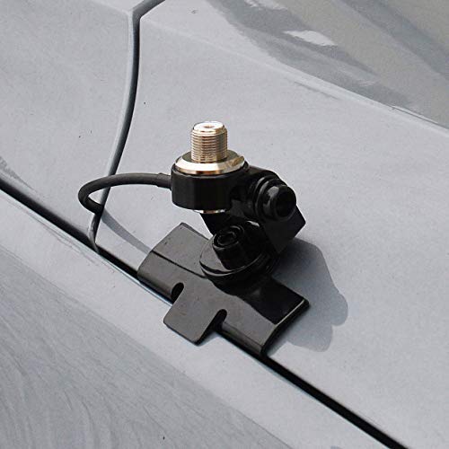 Bingfu Vehicle Antenna Lip Mount Bracket with 20ft RG58 Coaxial Cable - UHF PL259 Male to SO239 Female Bulkhead Connector for Car, Truck, SUV