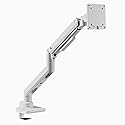 Desky Heavy Duty Ultrawide Monitor Arm - Adjustable Gas Spring Desk Mount for 17-49" Monitors, VESA 75/100, 44 lbs Capacity - White