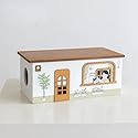 Large Cable Management Box, Wooden Cute Style Cord Organizer Box and Cover for TV Wires, Computer, Router, USB Hub and Under Desk Power Strip, Safe