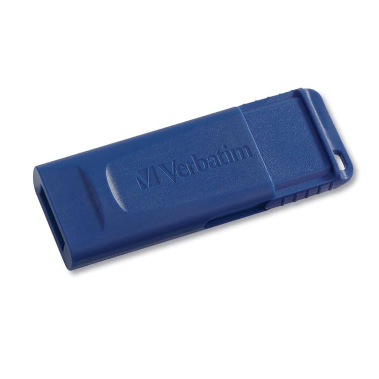 Verbatim 8GB USB 2.0 Flash Drives, 5-Pack, Retractable Capless USB-A, Blue