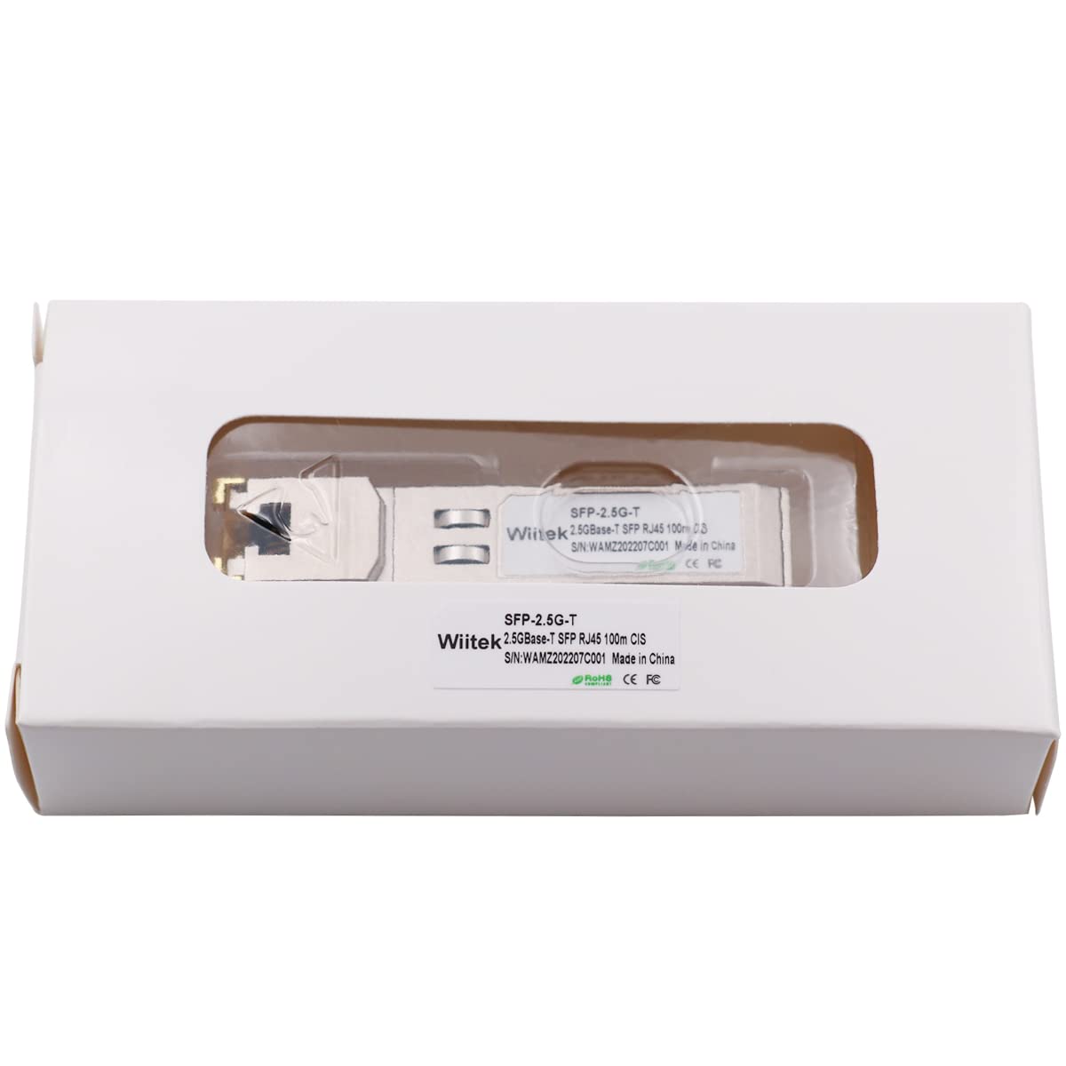 2.5G SFP to RJ45 Module, Wiitek 2.5GBase-T SFP to RJ45 Transceivers 100m, Compatible for Cisco SFP-2.5G-T, Ubiquiti, MikroTik, TP-Link 2.5Gb Switch or