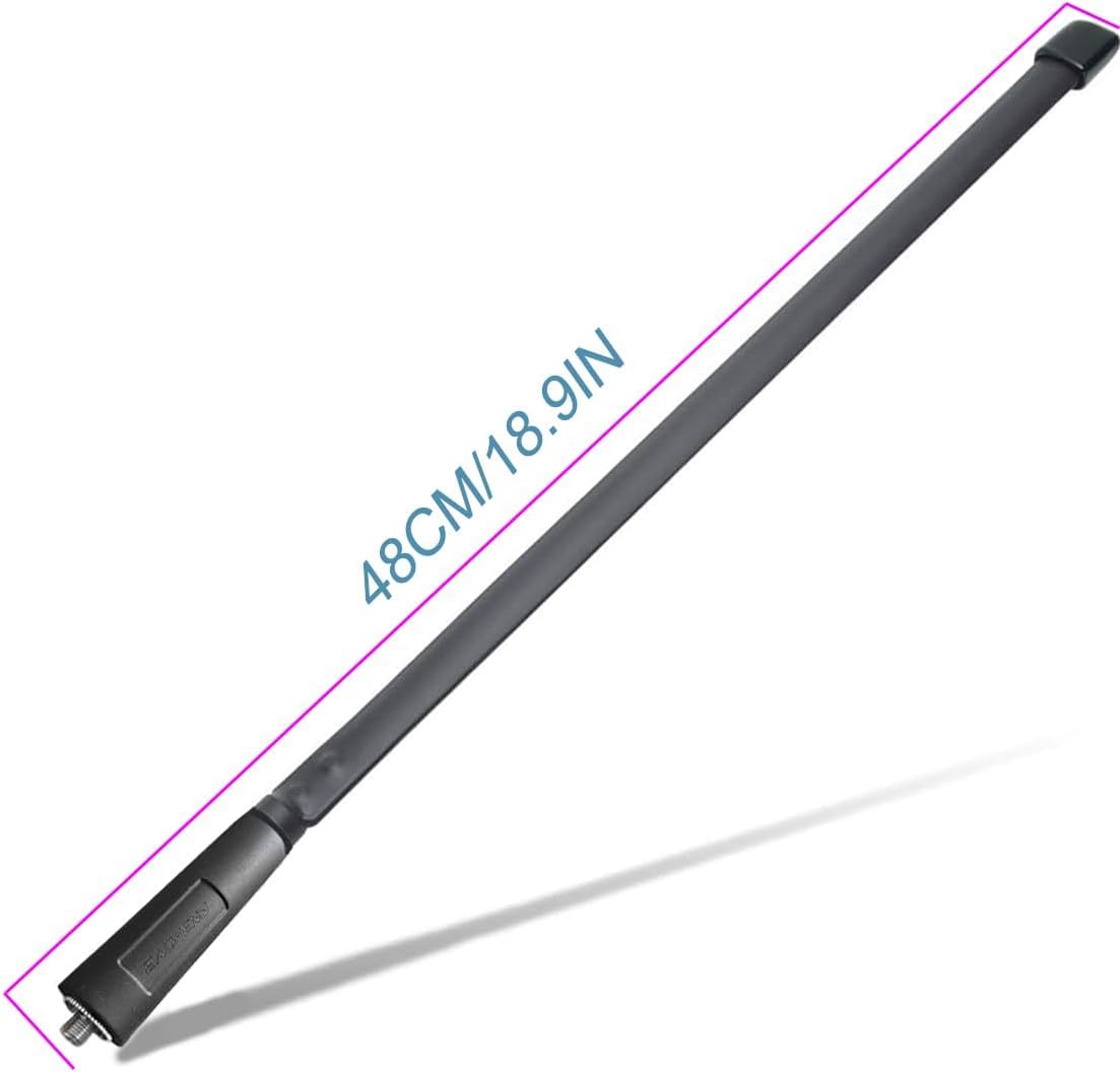 2 Pack BAOFENG Antenna VHF/UHF 18.8-inch 144/430MHz High Gain Foldable Ham Radio Antenna for UV-5R,5RPlus,BF-F8HP,BF-888S,BF-888S EX, 5RX3, 3RPlus