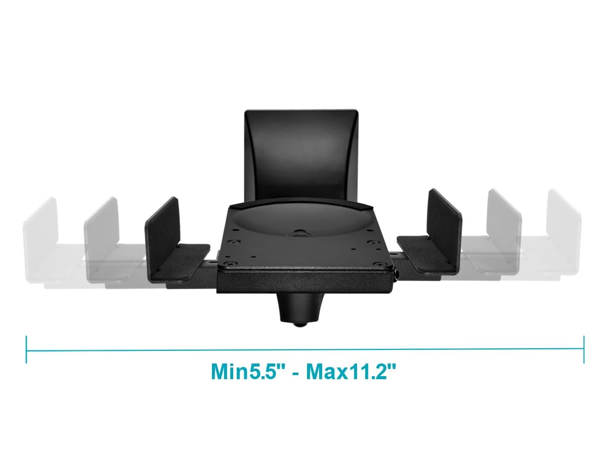 Monoprice Universal Bookshelf Speaker Wall Mount Brackets, Swivel, Tilt, Dual Side Clamping, Large Bookshelf/Surround Sound Speakers up to 55 lbs.