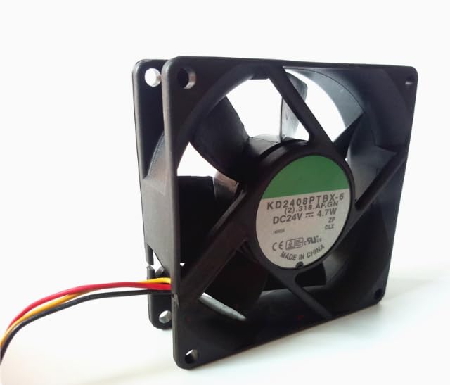 KD2408PTBX-6 DC 24V 4.7W 80x80x25mm 3-Wire Cooling Fan