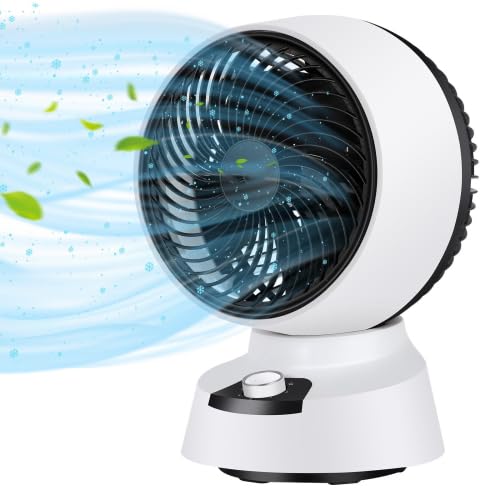 Portable Fans for Home Bedroom, Table Fan Air Circulator Fan, 9 inch Desktop Fan with 3 Speeds, Small Fan 90° Adjustable Tilt, Low Noise, Quiet, 3