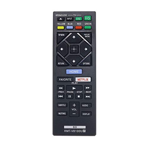 RMT-VB100U Blu-ray Remote Control Compatible with Sony BD Bluray Player BDP-S4500 BDP-S5500 BDP-S6500 BDP-BX150 BDP-BX350 BDP-BX550 BDP-BX650