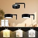 Arixinks 3PACK Picture Light Battery Operated with Remote, Painting Light for Wall Art with 3 Lighting Colors Dimmable, LED Art Display Accent Light