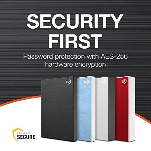 Seagate One Touch, 1TB, Password Activated Hardware encryption, Portable External Hard Drive, PC, Notebook & Mac, USB 3.0, Black (STKY1000400)