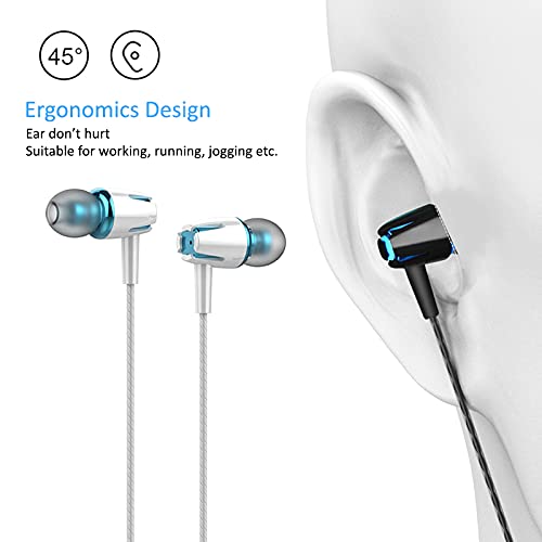 Kamon 5 Pack Earbuds Headphones with Remote & Mic, Earphones Wired Stereo in-Ear Bass for iPhone, Android, Smartphones, iPod, iPad, MP3, Fits All