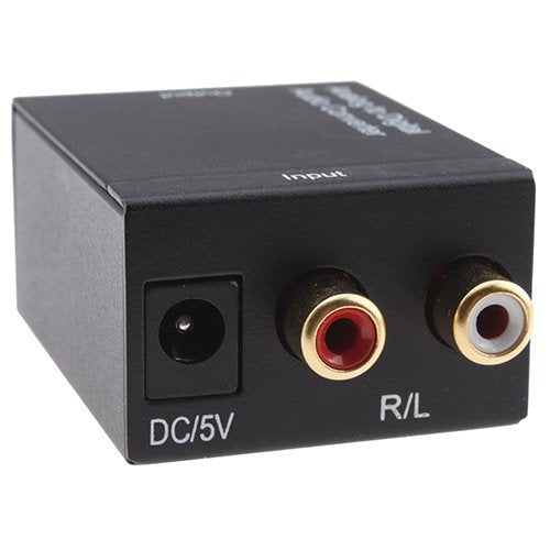 SANOXY Analog to Digital Audio Converter Adapter - RCA to Digital Coaxial and Toslink - 2-Channel LPCM Audio - 48 KHz Sampling Rate
