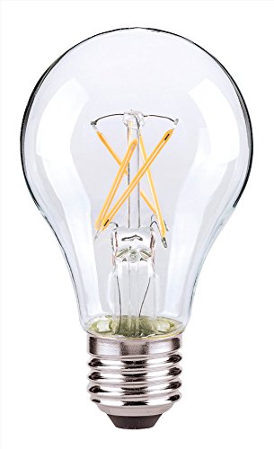 Satco S9876 Omni-directional LED Light Bulb, Frosted Finish, 120 Volts, 7 Watts, 800 Initial Lumens, A19 Lamp Shape, Medium Base, 4-1/8' MOL, 2-3/8''