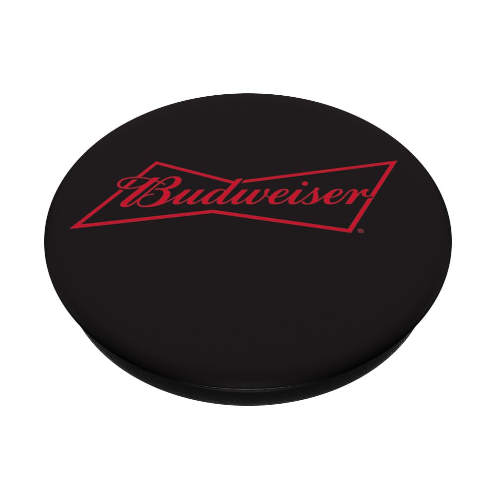 Budweiser Black PopSockets Stand for Smartphones & Tablets: Swappable Grip for Phones & Tablets