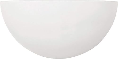 Capital Lighting 1680MW Crescent Opal Glass Wall Sconce, 1-Light 100 Watt, 5" H x 11" W, Matte White