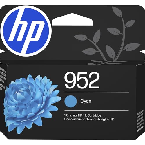 HP 952 Cyan Ink Cartridge | Works with OfficeJet 8702, Pro 7720, 7740, 8210, 8710, 8720, 8730, 8740 Series | L0S49AN