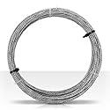 Guy Wire 100' FT 20 GA 6 Strand Galvanized Steel Antenna Master Mast Antenna Support Cable 20 Gauge Guy Wire Cable Support Off-Air Aerial Mast Pipe