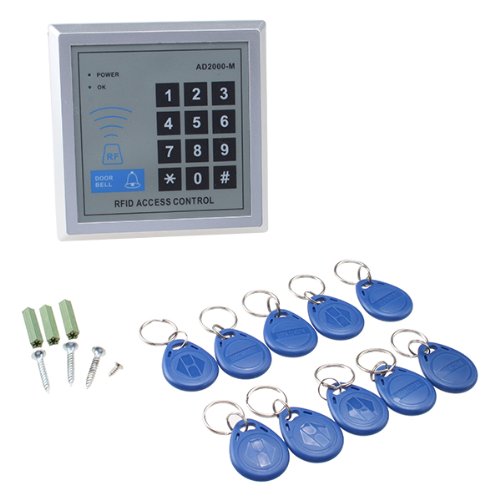 AGPTEK RFID Door Access Control System Kit, Home Security System with 280kg 620LB Electric Magnetic Lock 110-240V AC to 12v DC 3A 36w Power Supply