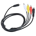 PK Power 5ft AV A/V Audio Video TV Cable Cord Lead Compatible with Sony Handycam DCR-DVD92/e DCR-DVD406 e