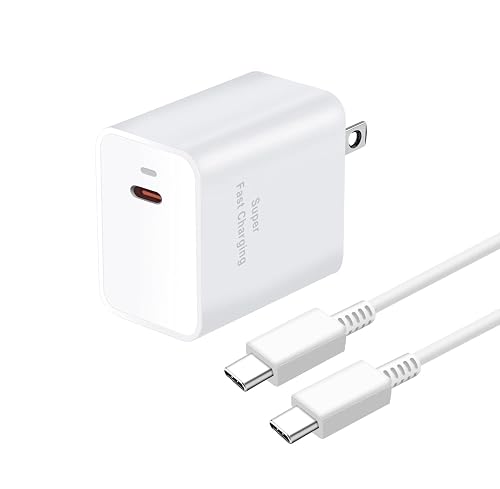 iPhone 16/16 Pro Max Super Fast 45W Type C Charger - 6ft Cable, Galaxy S24 Ultra, iPad Pro Compatible