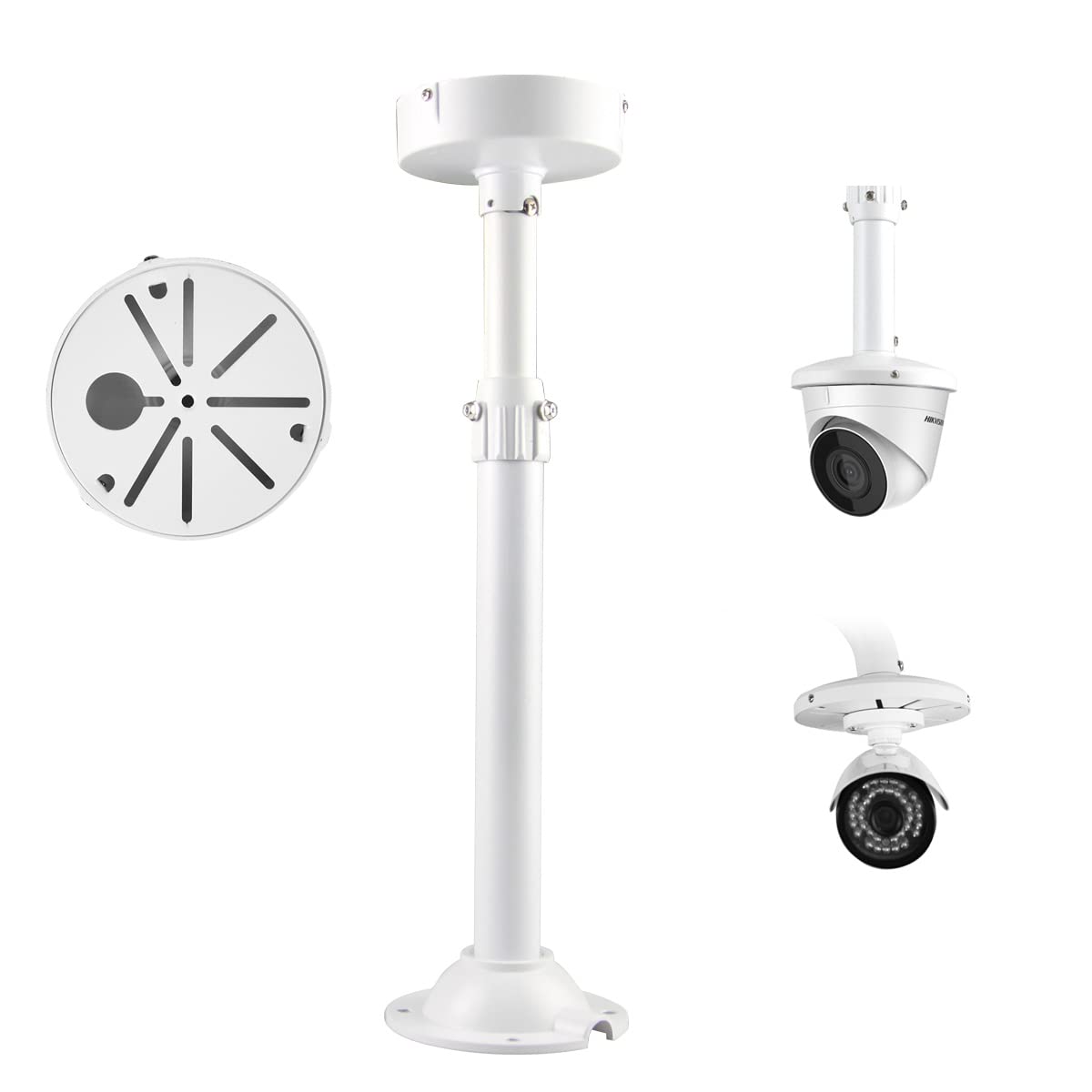 compcctv Security Camera Mount Bracket, Dome Camera Mount Universal Camera Wall Mounting Bracket /IP Camera for CCTV Security Camera, I Type (16-25