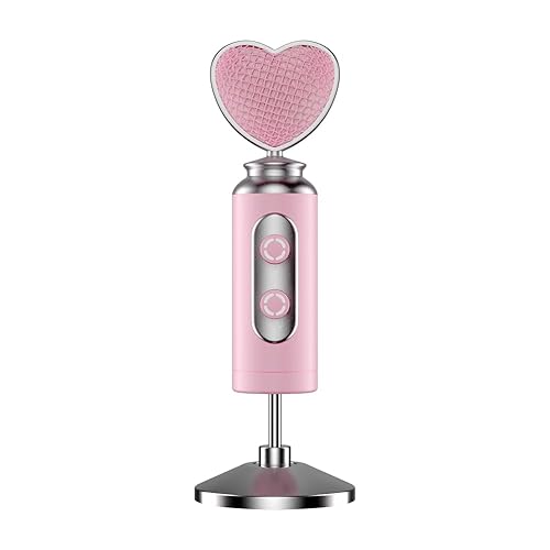 Yamnweo ES-520 USB Gaming MIC Kit, Pink Desktop Microphone, Cardioid Fine Microphones, Dynamic PC Microphone for Streaming Podcasts, Mute Button, Live