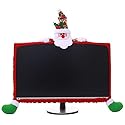PartyYeah Christmas Computer Monitor Cover, Elastic Xmas Decorations Reindeer Computer Monitor Border Cover, Elastic Laptop Computer Cover for Xmas