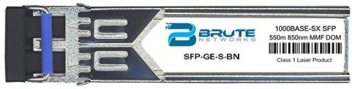 Brute Networks SFP-GE-S-BN - 1000BASE-SX 550m MMF 850nm SFP Transceiver (Compatible with OEM PN# SFP-GE-S)