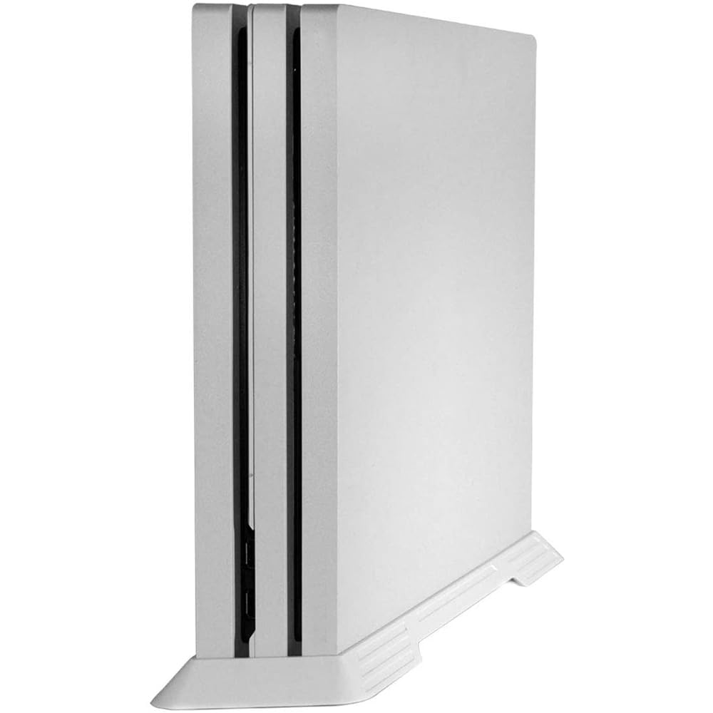 Chenkxin Vertical Stand for PS4 Pro, Built-in Cooling Vents and Non-Slip Feet Steady Base Mount Holder for PlayStation 4 Pro Console, White
