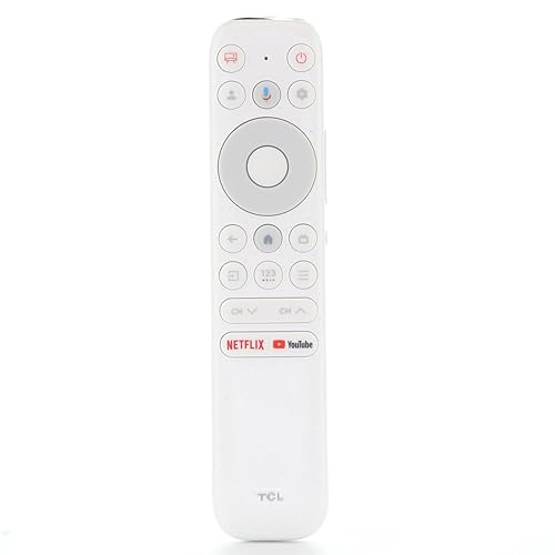 Dan's Originals RC902N / FER1 TV Remote Control with Voice for TCL NXTVISION Google Tv's | White | Netflix | YouTube - G0401-000232