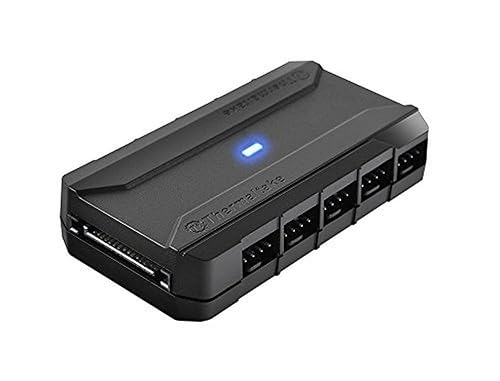 Thermaltake Commander FP SATA Powered 10 Port 4-Pin PWM Fan Hub AC-023-AN1NAN-A1, 3.2 x 1.7 x 0.7 inches