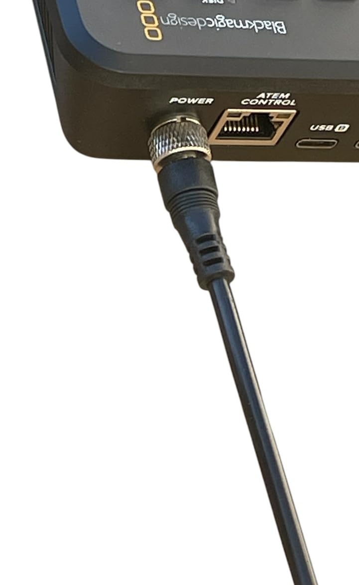 Locking Connector AC Adapter Power Supply Compatible with Blackmagic Design ATEM Mini Pro and ATEM Mini Pro ISO