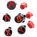 Deal4GO 8-Pack Plastic ABXY Button Menu/View/SYNC/Share Key Set Replacement for Xbox Series S & Xbox Series X Controller (RED) (XSSX-8PB)