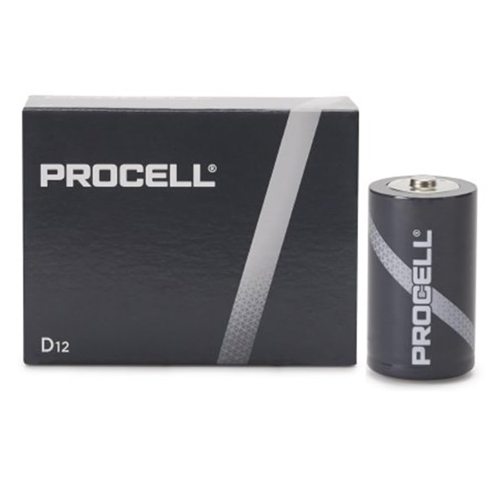 Duracell Procell 1.5V Industrial Grade Alkaline Batteries, D, PC1300-12/Box
