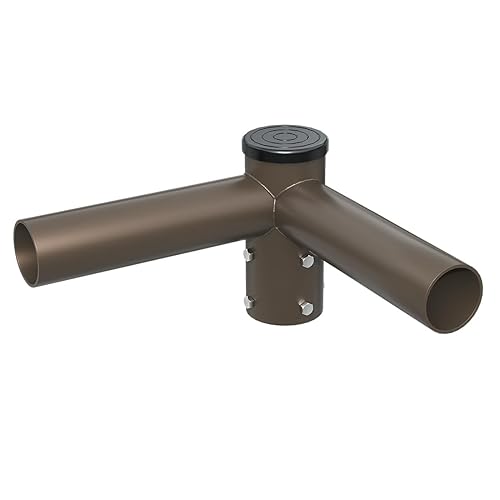 90 Degree Horizontal Tenon Adapter with 2 arms,Double 90 Degree Pole Top Tenon Adapter,for Slip Fitter LED Parking Lot Light ,Twin Spoke Mounting