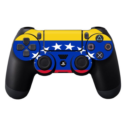 Protective Vinyl Skin Decal Skin Compatible with Sony Playstation DualShock 4 Controller wrap Sticker Skins Venezuela Flag