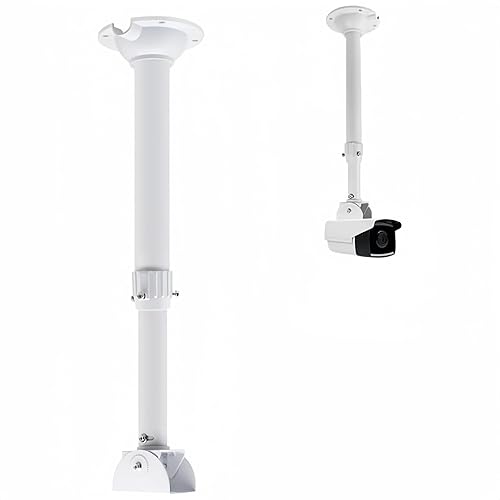 V-Fiabilidad Security Camera Mounting Bracket Extender Pole I-Type,30-60cm Telescopic Adjustable Ceiling Mount Bracket for CCTV IP Camera