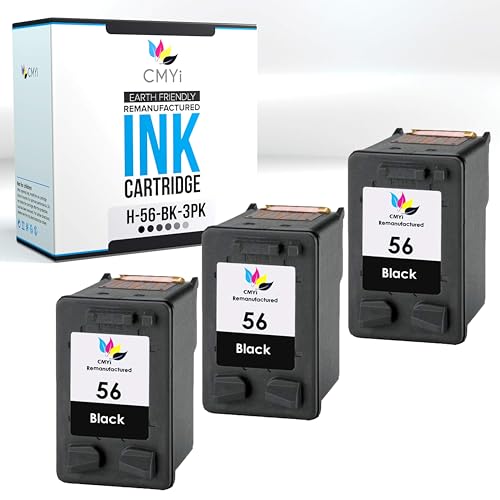 CMYi 56 Black Replacement Ink Cartridge for HP OfficeJet 5510, 5510v, 5510xi, 5515, 5600, 5605, 5605z, 5607, 5608, 5609, 5610, 5610, 5610v, 5610xi