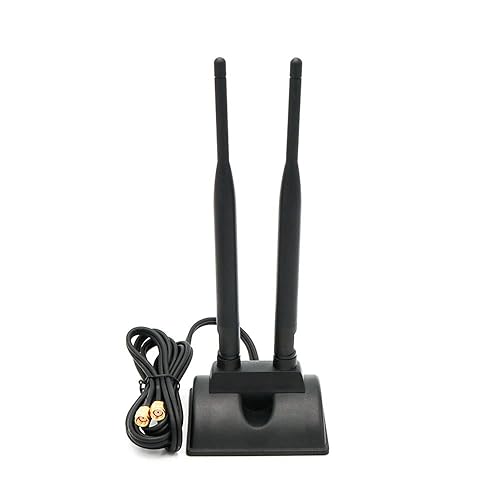 MustPoint 2.4GHz 5GHz Dual Band RP-SMA Male WiFi Antenna + IPEX MHF4 to RP-SMA Female Cable 9.8 inch for M.2 NGFF Network Card PC Computer