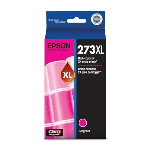 EPSON 273 Claria Ink High Capacity Magenta Cartridge (T273XL320-S) Works with Expression Premium XP-520 XP-600, XP-610, XP-620, XP-800, XP-810, XP-820