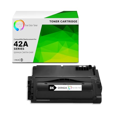 TCT 42A Toner Cartridge - Premium Compatible Replacement for HP 42A Q5942A Black Works with HP LaserJet 4240 4240N 4250 4250DTN 4250N 4250TN 4350