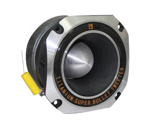 Mr. Dj HD1000S 4-Inch Titanium Bullet High Compression Tweeter with 11 Ounce Ferrite Magnet (Chrome)