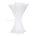 12 Inch White Zip Ties 1000 Pack Bulk, 50 lbs Heavy Duty Nylon Cable Ties, UV Resistant Self Locking Wire Ties for Commercial, Garden, Indoor Outdoor