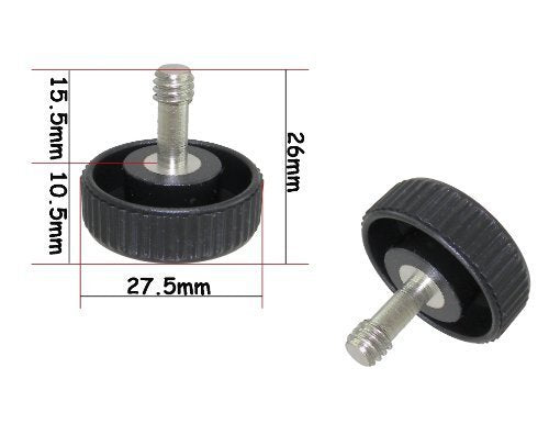 Desmond 2 x Long Screw 1/4" Camera Body/Tripod/Bracket Male & Female Threads