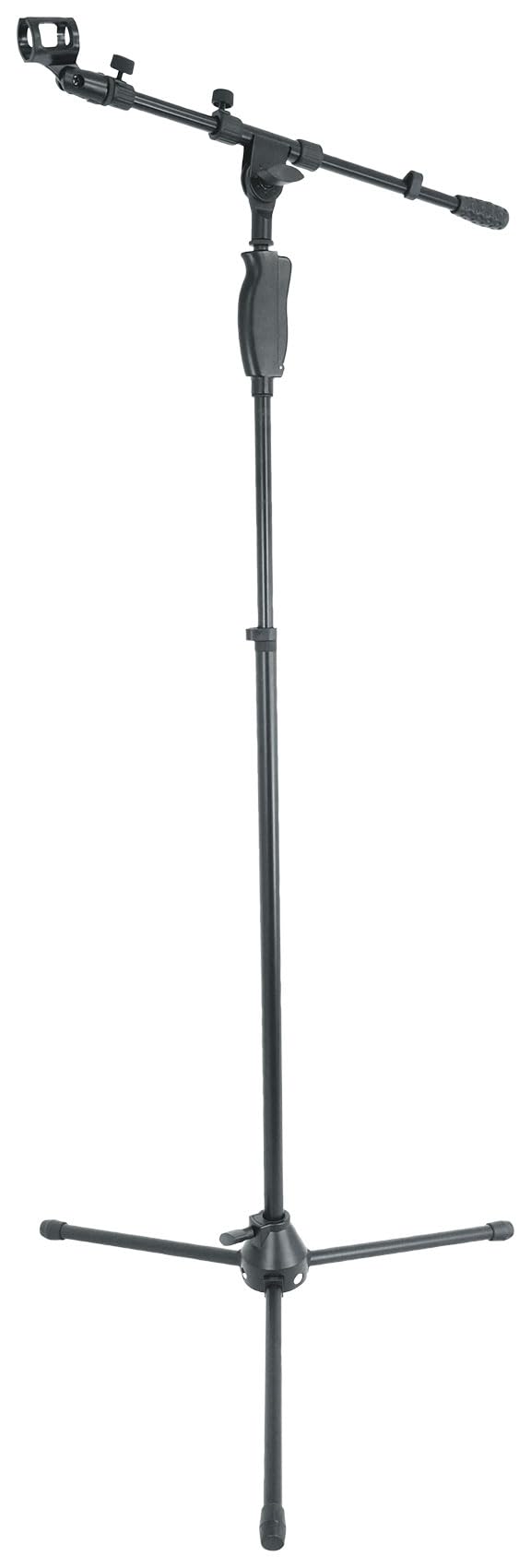 Rockville RVMIC3 V2 Portable Adjustable Tripod Boom Mic Stand for Singers & Musicians, Quick Release Clutch, Sturdy All-Metal, 25"-46.5" Telescopic