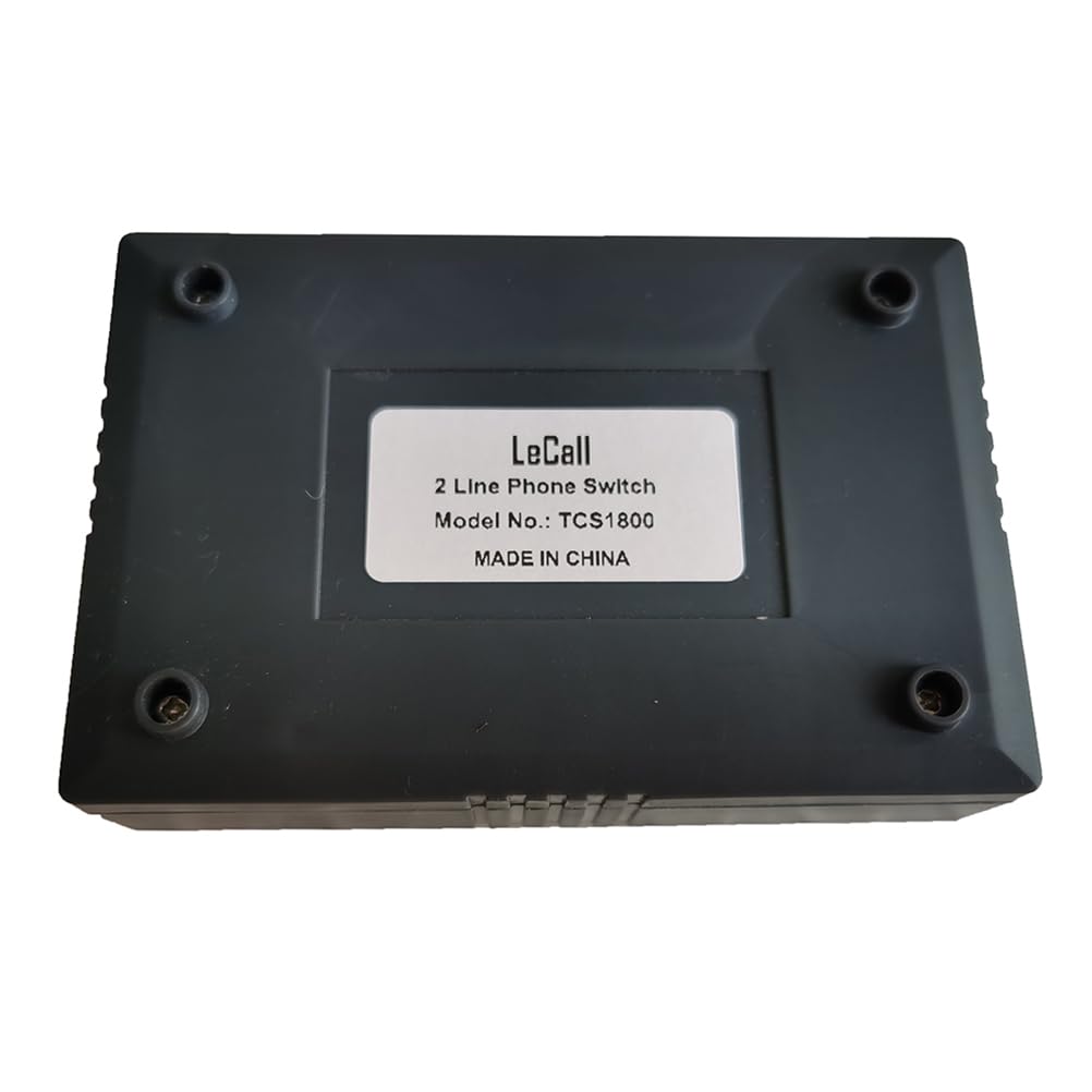 LeCall 2-Line Phone Switch-2 Lines 1 Phone Adapter- Enable Single-line Corded/Cordless Telephone to use 2 Phone Lines TCS1800