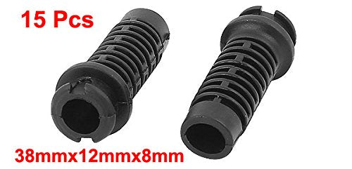 uxcell® Rubber Strain Relief Cord Boot Protector Cable Sleeve 38x12x8mm 15pcs