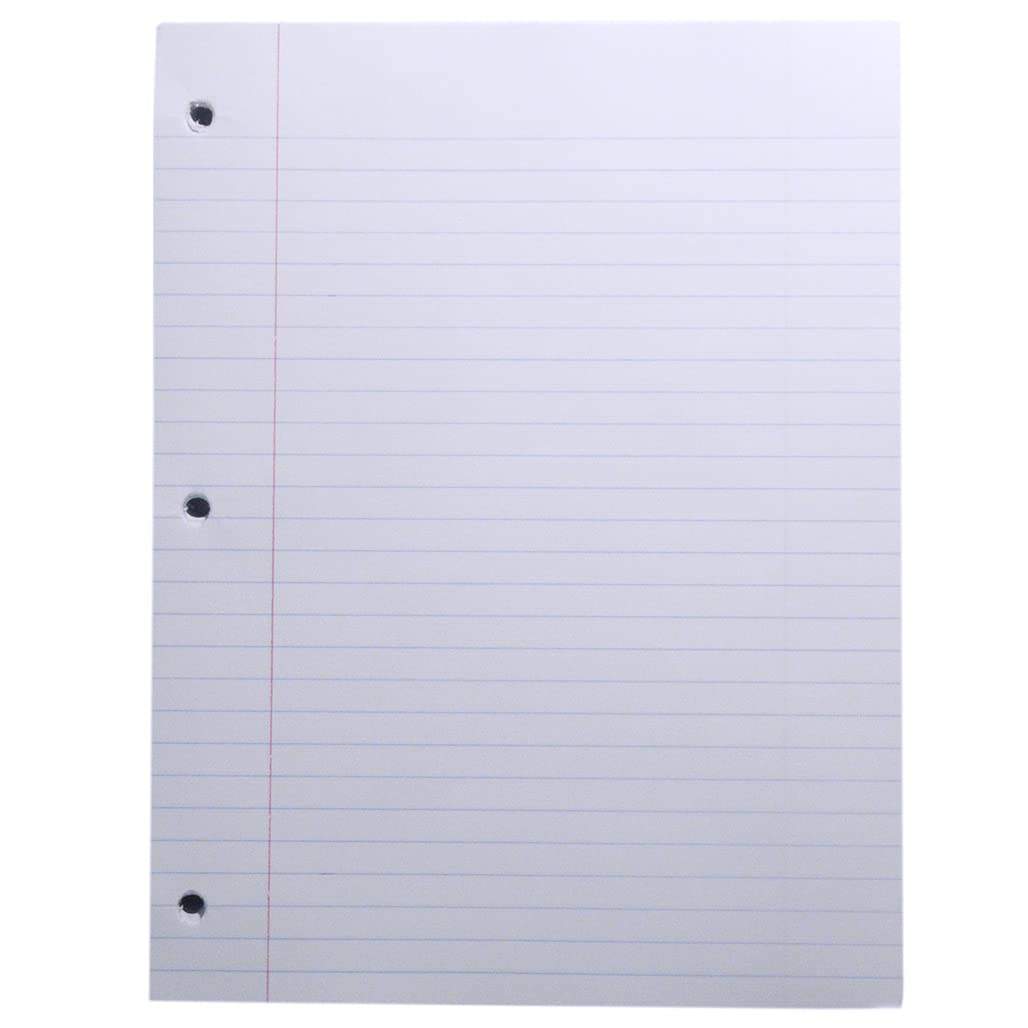 Top Flight Filler Paper, 8.5 x 11 Inches, Wide Rule, 200 Sheets (12803) White